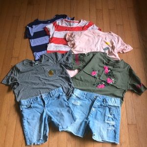 Girls Summer Lot Shirts & Shorts 10/12 Excellent!
